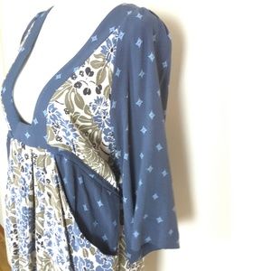 Free People Flowy Blue Boho Dress